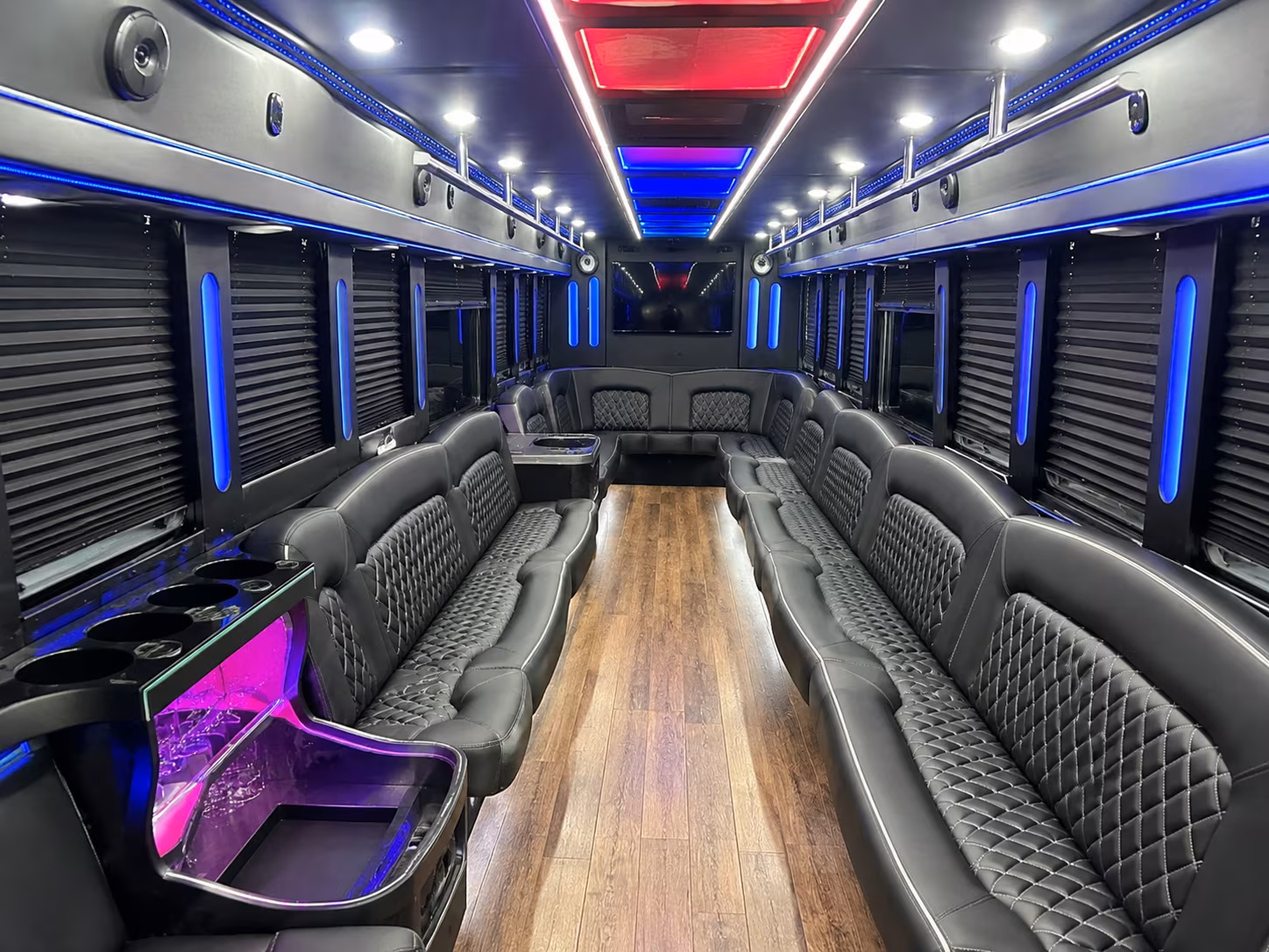 25 Passenger Party Bus Inside