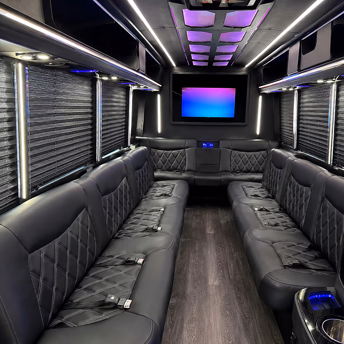 Palmdale Bachelor & Bachelorette Transportation party bus interior