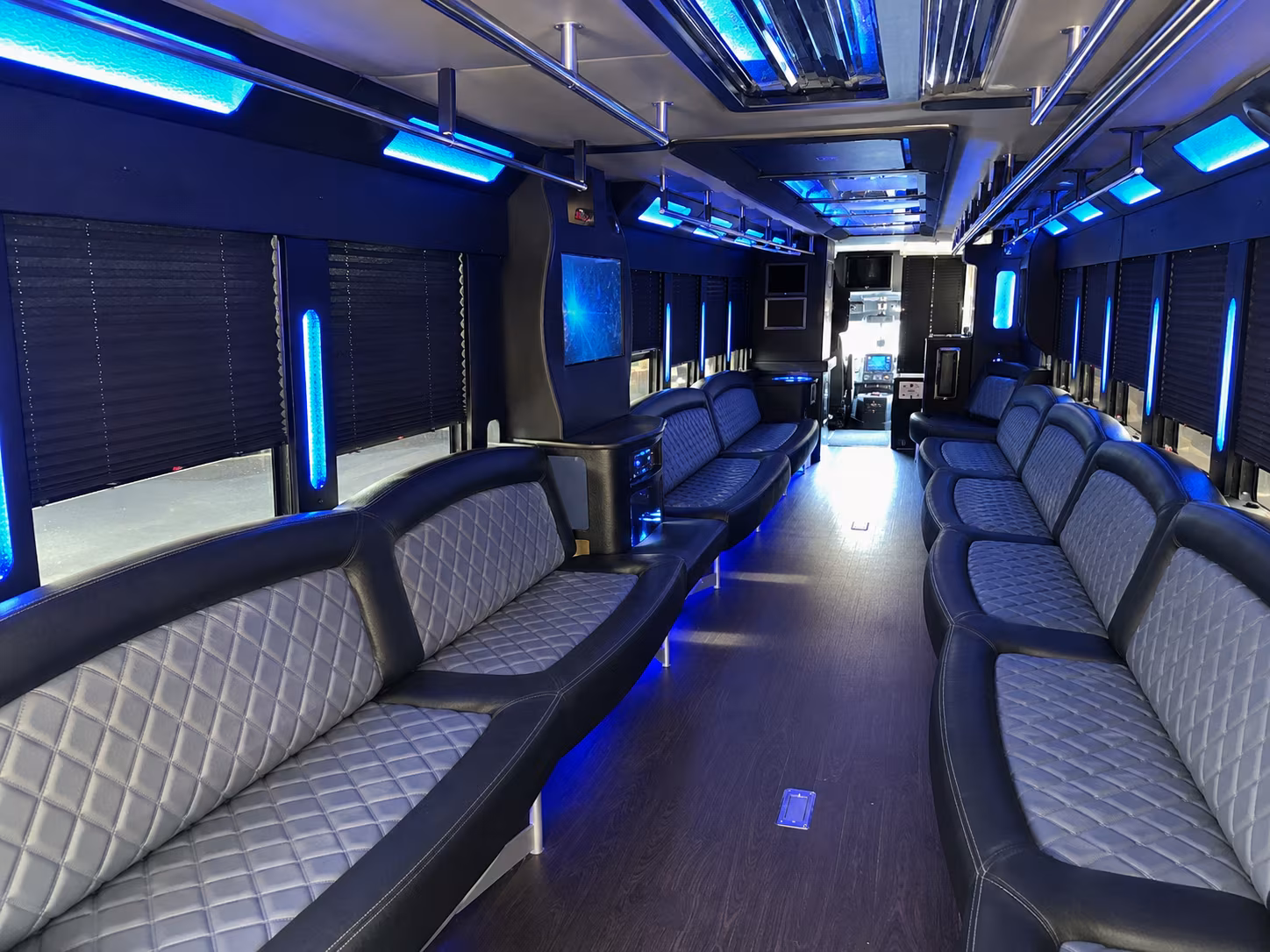 Palmdale Birthday, Sweet 16, & Quinceañera Transportation party bus exterior