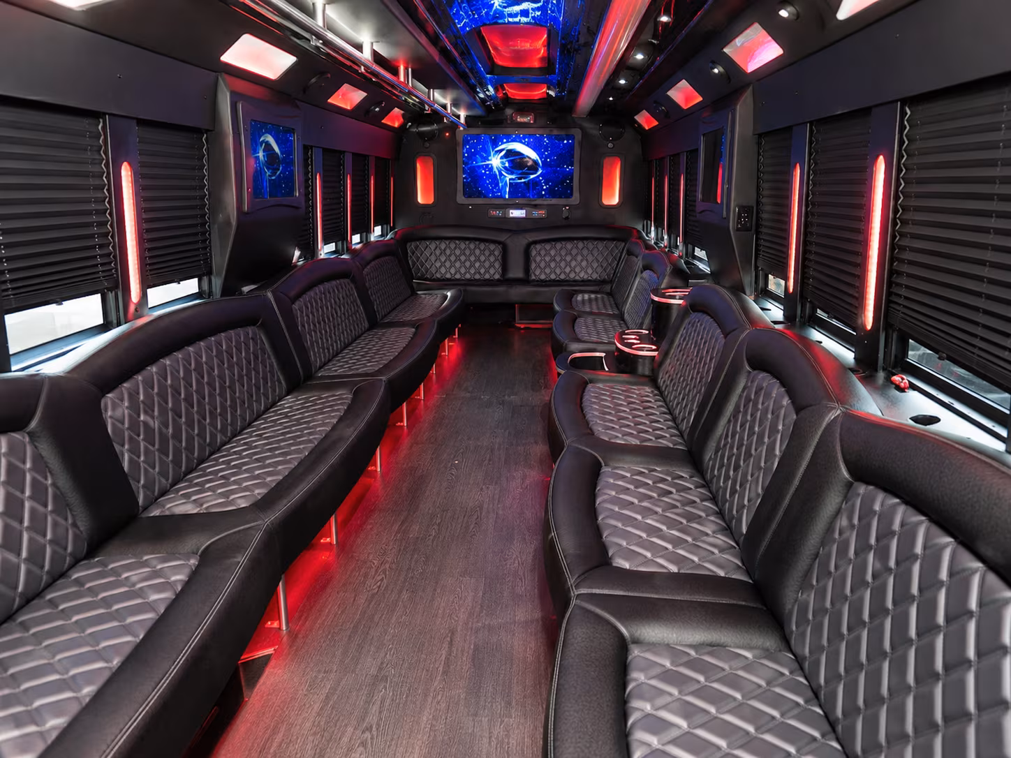 Palmdale Birthday, Sweet 16, & Quinceañera Transportation party bus exterior