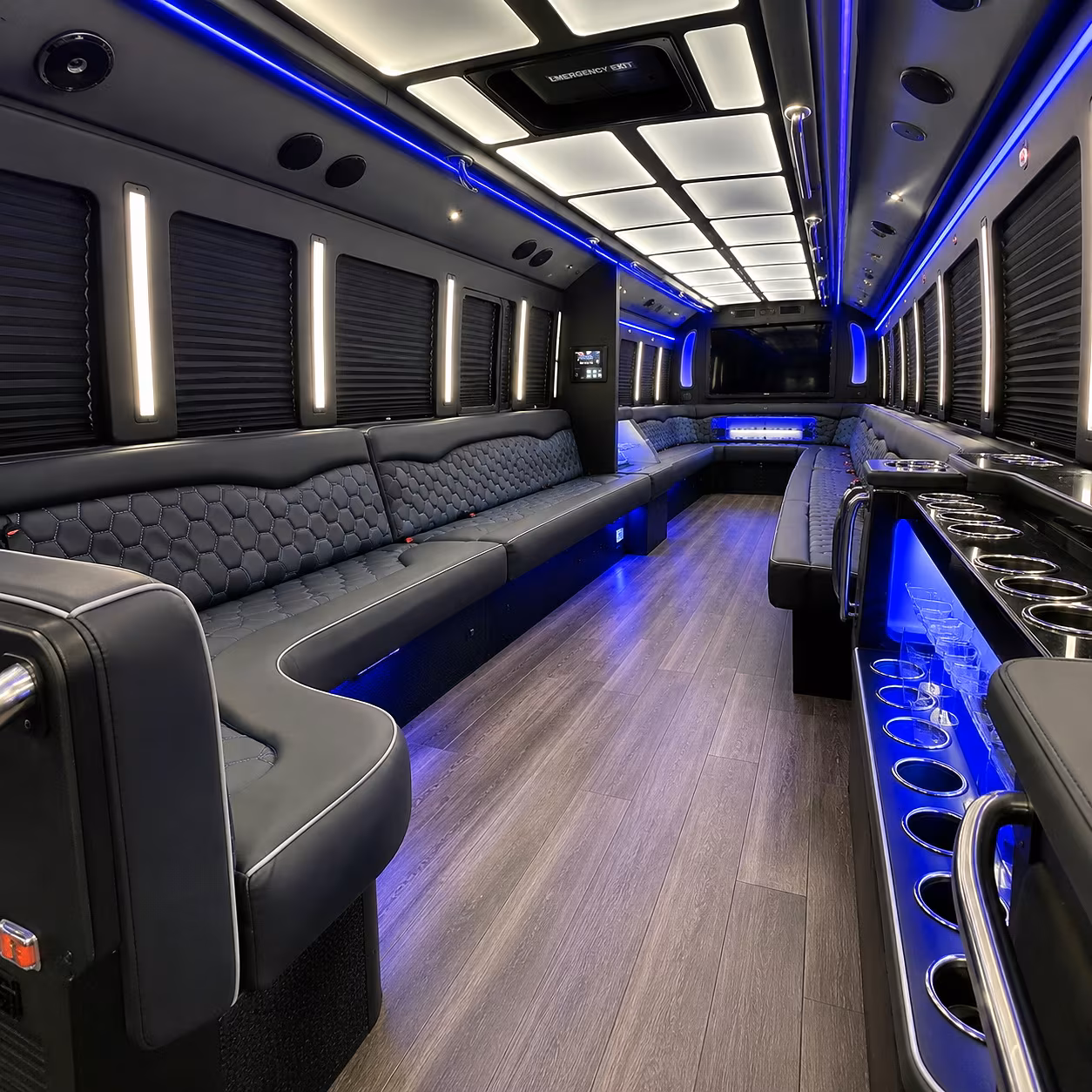 Palmdale Concert & Music Festival Transportation party bus interior