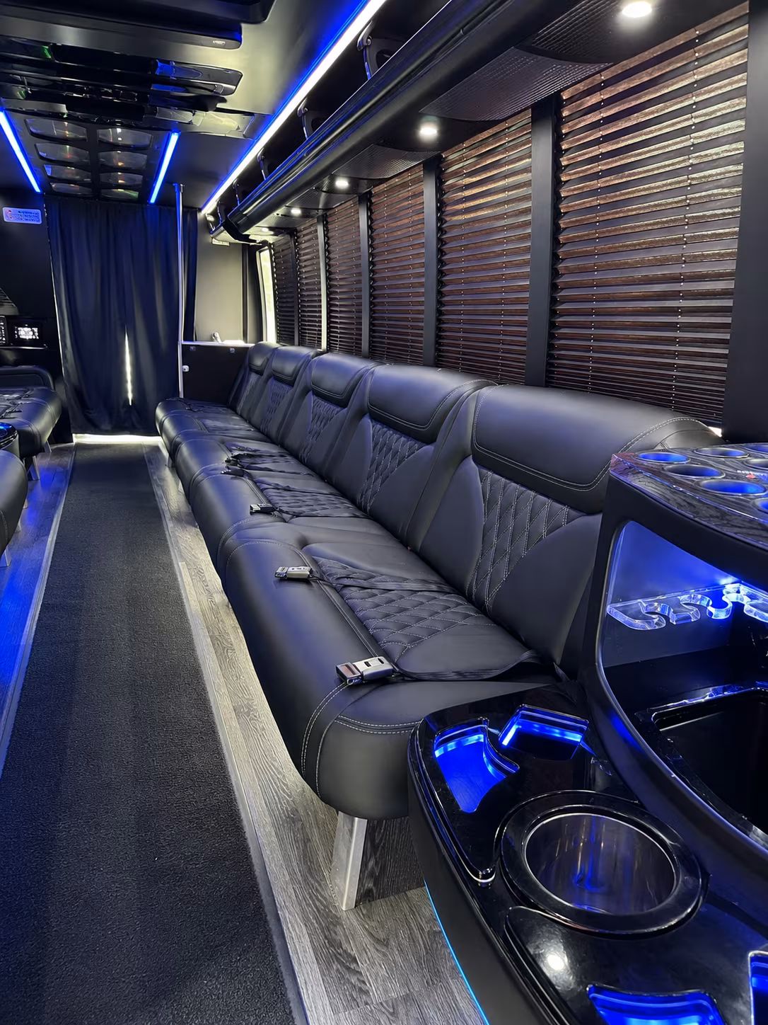 Palmdale Private Event Transportation party bus exterior