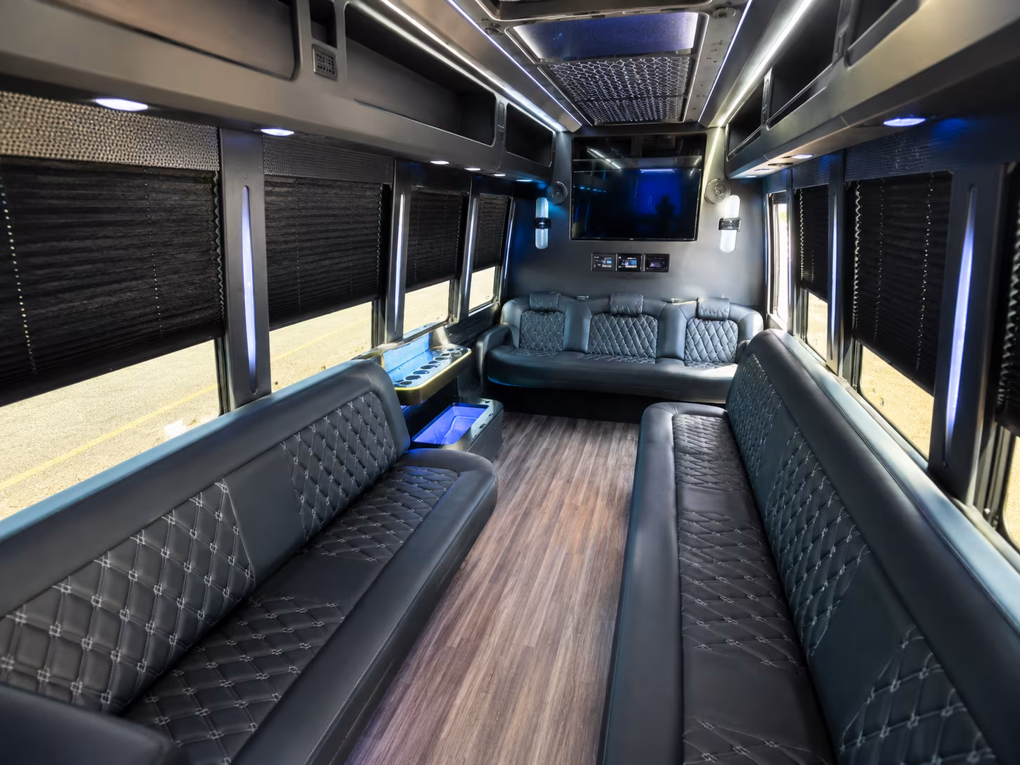 Palmdale Prom & Homecoming Transportation party bus exterior