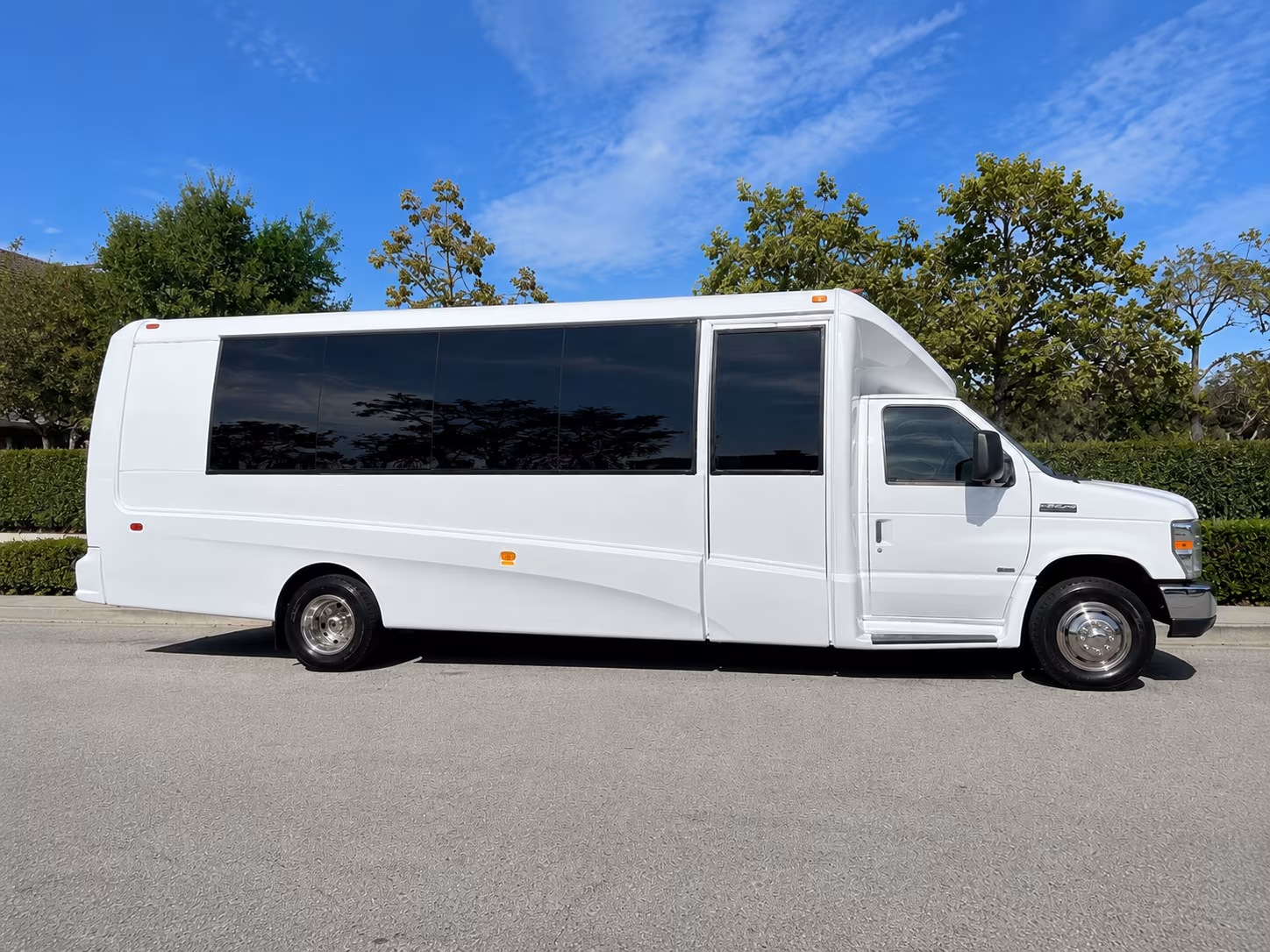 Palmdale School Event Transportation party bus exterior