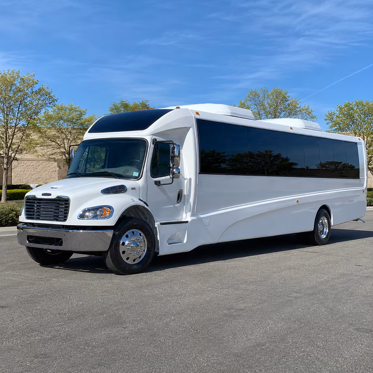 Palmdale School Event Transportation party bus exterior