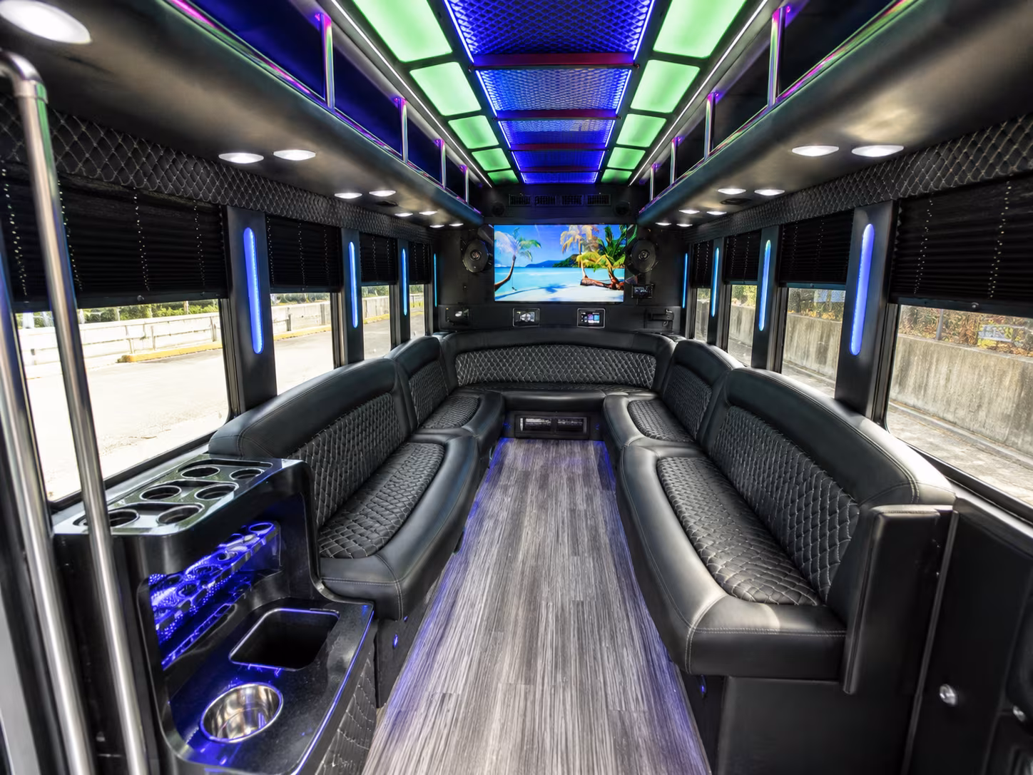 Palmdale Sporting Event Transportation party bus exterior