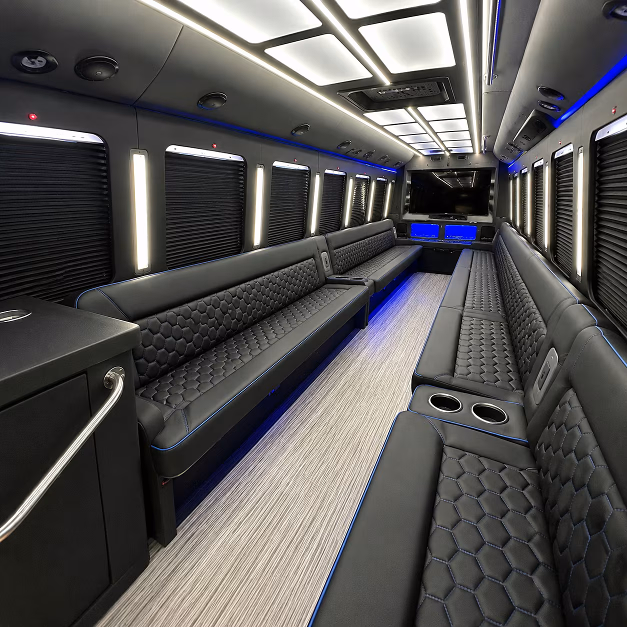 Palmdale Sporting Event Transportation party bus interior