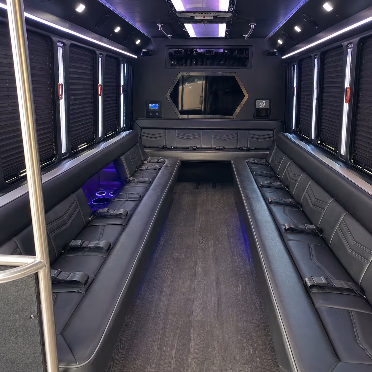 Palmdale Wedding Transportation party bus exterior
