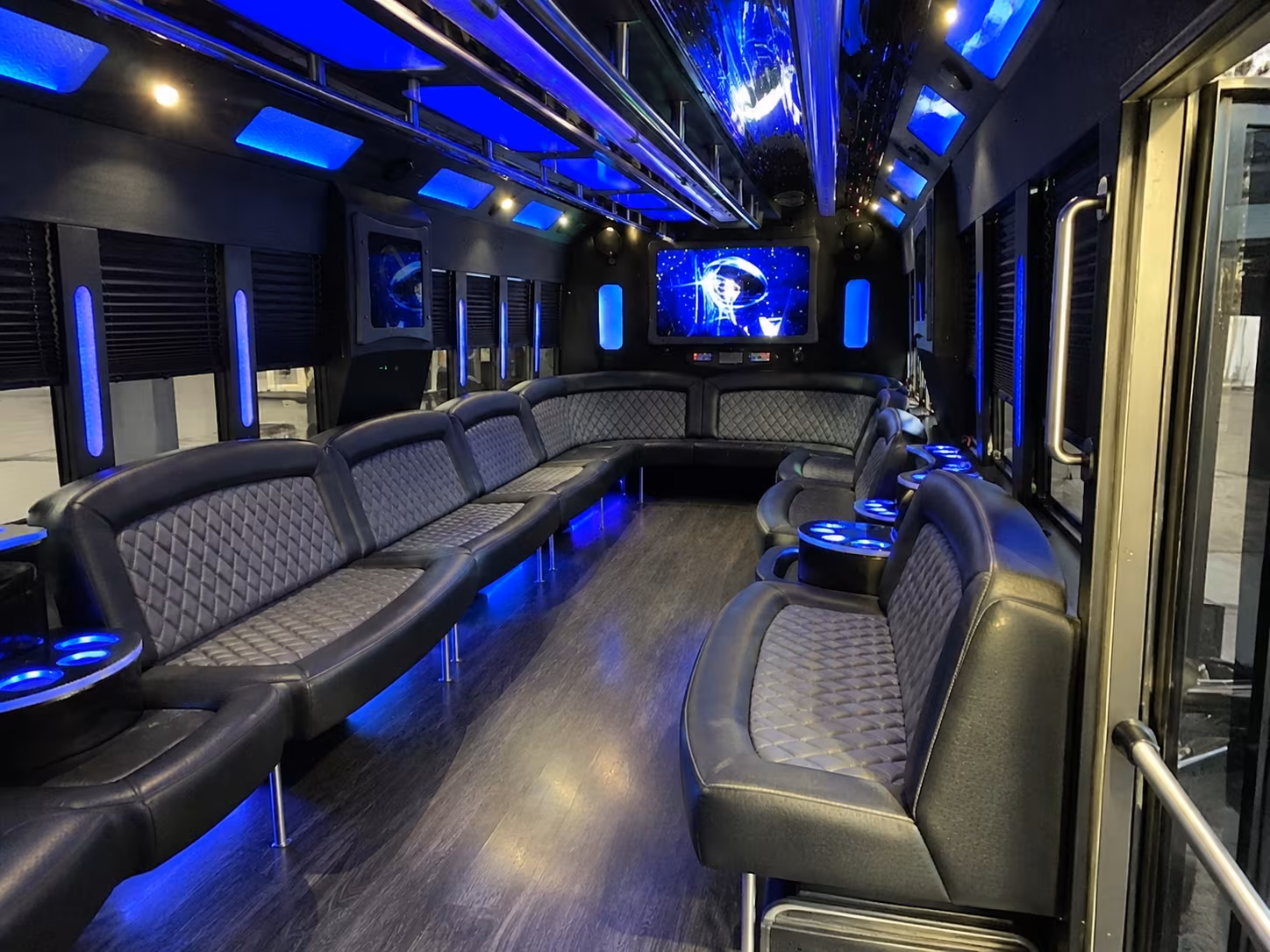 Palmdale Wedding Transportation party bus exterior
