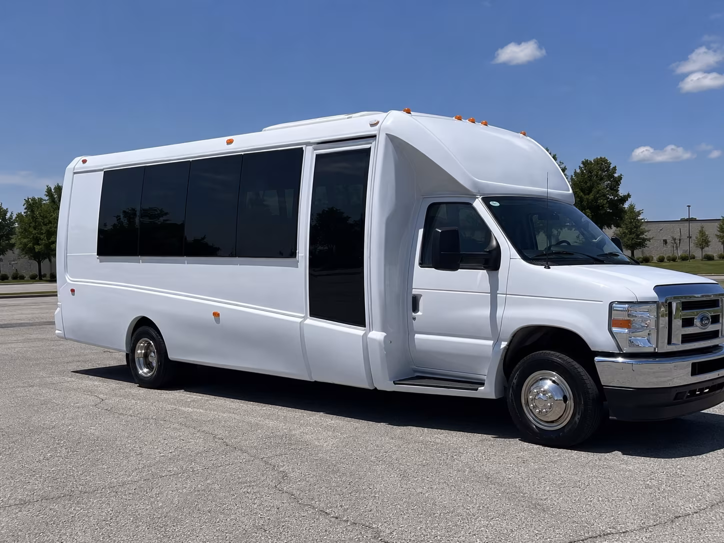Palmdale Wedding Transportation party bus exterior