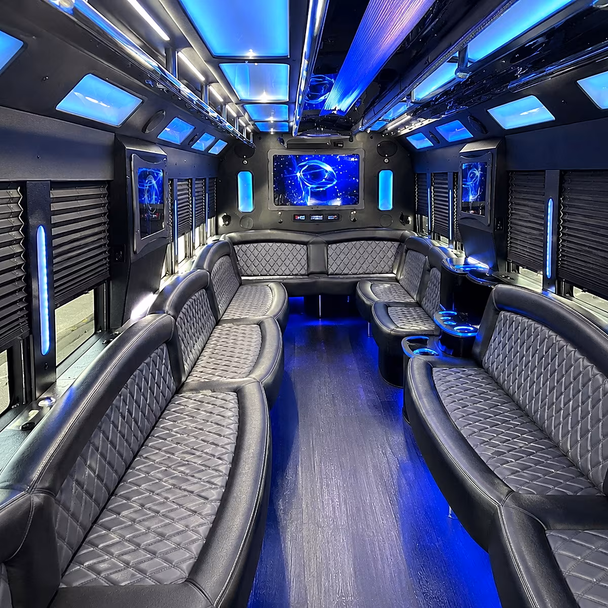 Palmdale Wedding Transportation onboard seating