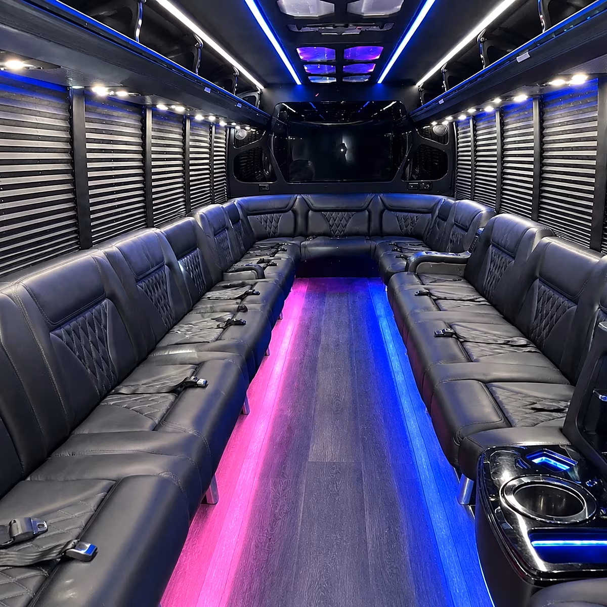 Palmdale Winery Tour & Pub Crawl Transportation party bus interior
