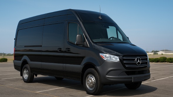 Exterior of Palmdale Party Bus Company's 14 Passenger Sprinter Limousine in Palmdale