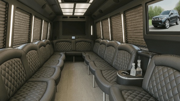 Interior of Palmdale Party Bus Company's 20 Passenger Party Bus in Palmdale