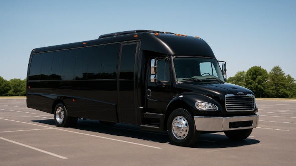 Exterior of Charter Bus Company Lancaster's 25 Passenger Party Bus in Lancaster