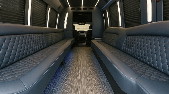 Interior of Charter Bus Company Ontario's 28 Passenger Party Bus in Ontario