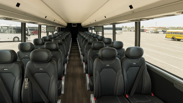 Interior of Charter Bus Company Palmdale's 30 Passenger Minibus in Palmdale
