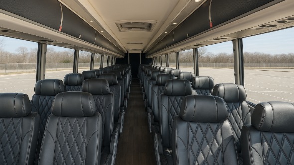Interior of Charter Bus Company Palmdale's 40 Passenger Charter Bus in Palmdale