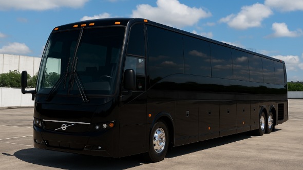 Exterior of Charter Bus Company Thousand Oaks's 40 Passenger Party Bus in Thousand Oaks