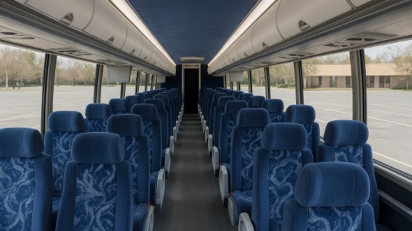 Interior of Charter Bus Company Palmdale's 44 Passenger Charter Bus in Palmdale