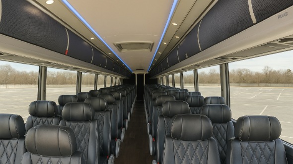 Interior of Charter Bus Company Palmdale's 45 Passenger Charter Bus in Palmdale