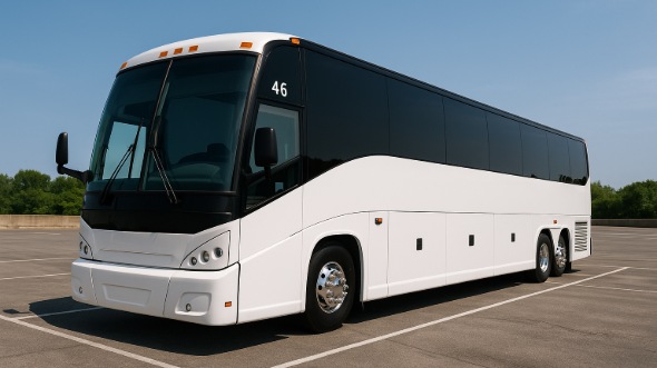 Exterior of Charter Bus Company Palmdale's 47 Passenger Charter Bus in Palmdale