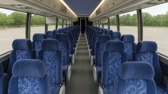 Interior of Charter Bus Company Palmdale's 48 Passenger Charter Bus in Palmdale