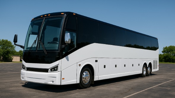 Exterior of Charter Bus Company Palmdale's 54 Passenger Charter Bus in Palmdale