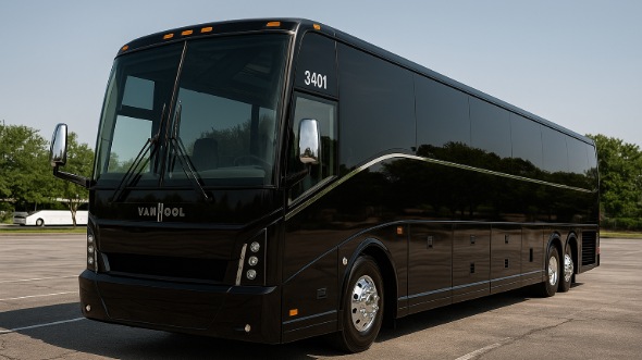 Exterior of Charter Bus Company Palmdale's 56 Passenger Charter Bus in Palmdale
