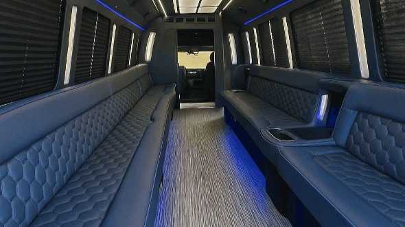 palmdale 20 passenger party bus interior