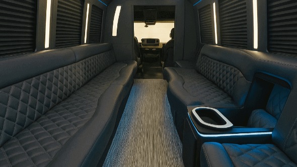 palmdale 25 passenger party bus interior